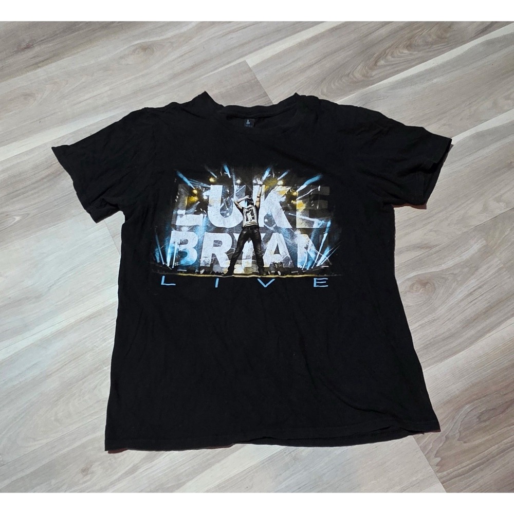 Luke Bryan Live 2017 Concert Tour T-Shirt Huntin Fishin Lovin Black Large Mens